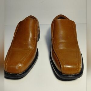 Bruno Marc Men's Faux Leather Slip-On Dress Shoes Loafers Brown Size 5